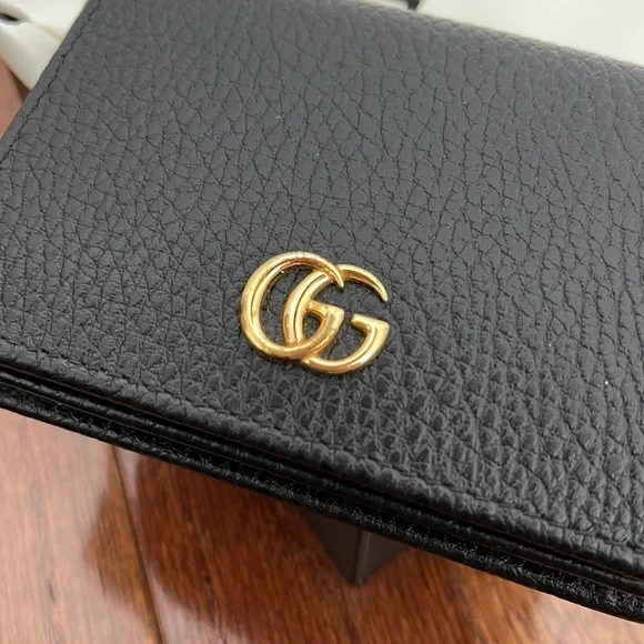 Gucci Leather Card Case Wallet Black - Picture 2 of 8